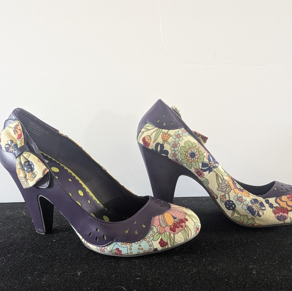 Not Rated Purple Floral Women's Heels